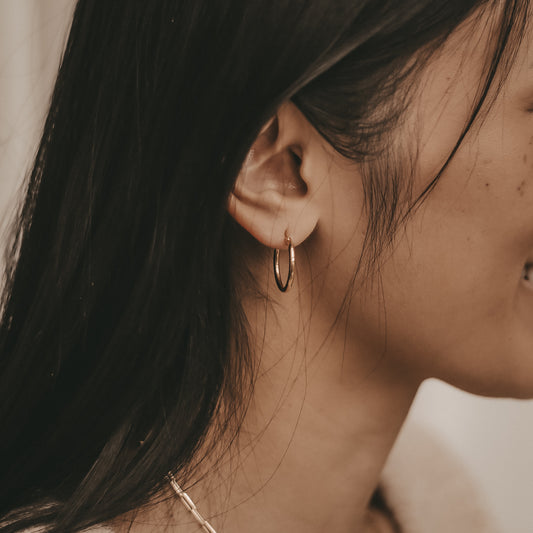 Creole Nele Gold 2 cm | Eulenschnitt