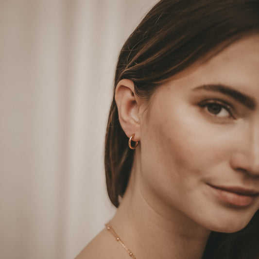 Creole Nele Gold 1,4 cm | Eulenschnitt