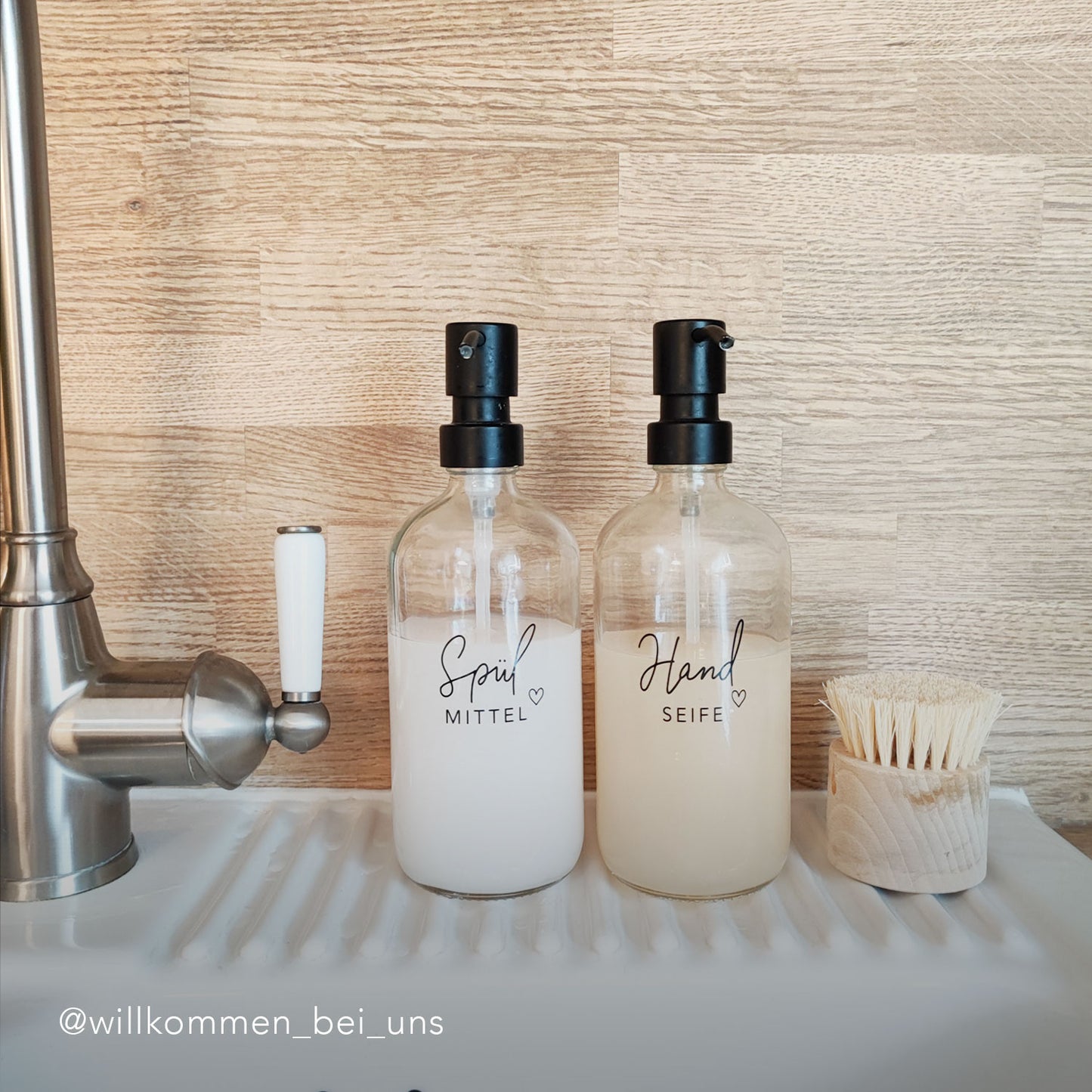 Soap dispenser hand soap transparent 500ml
