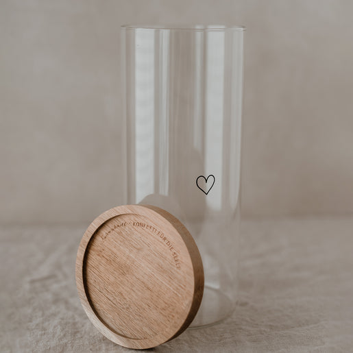 Vorratsglas Herz schwarz 25 cm | Eulenschnitt