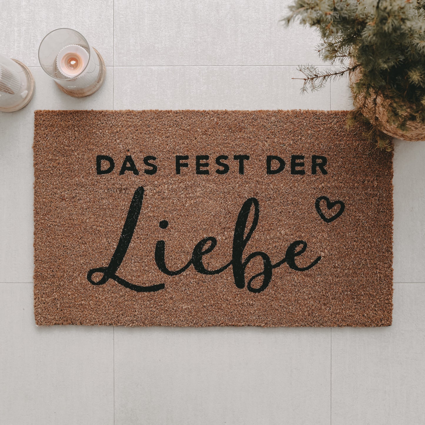 Kokos Fußmatte Fest der Liebe | Eulenschnitt 
