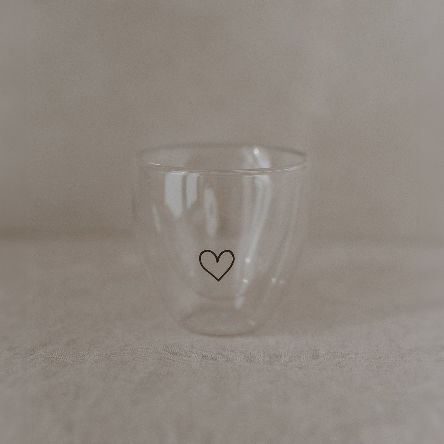 Doppelwandiges Herzglas Herz 100ml