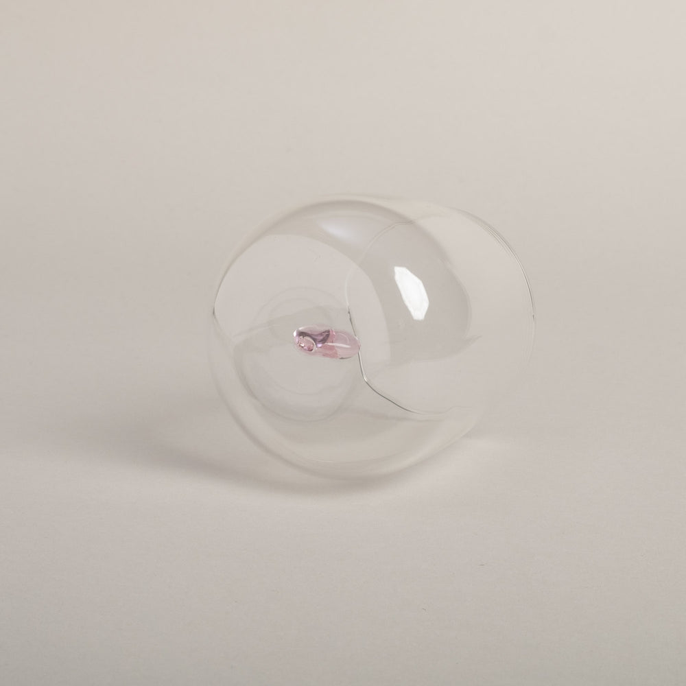 Trinkglas Herzfigur rosa im 4er Set