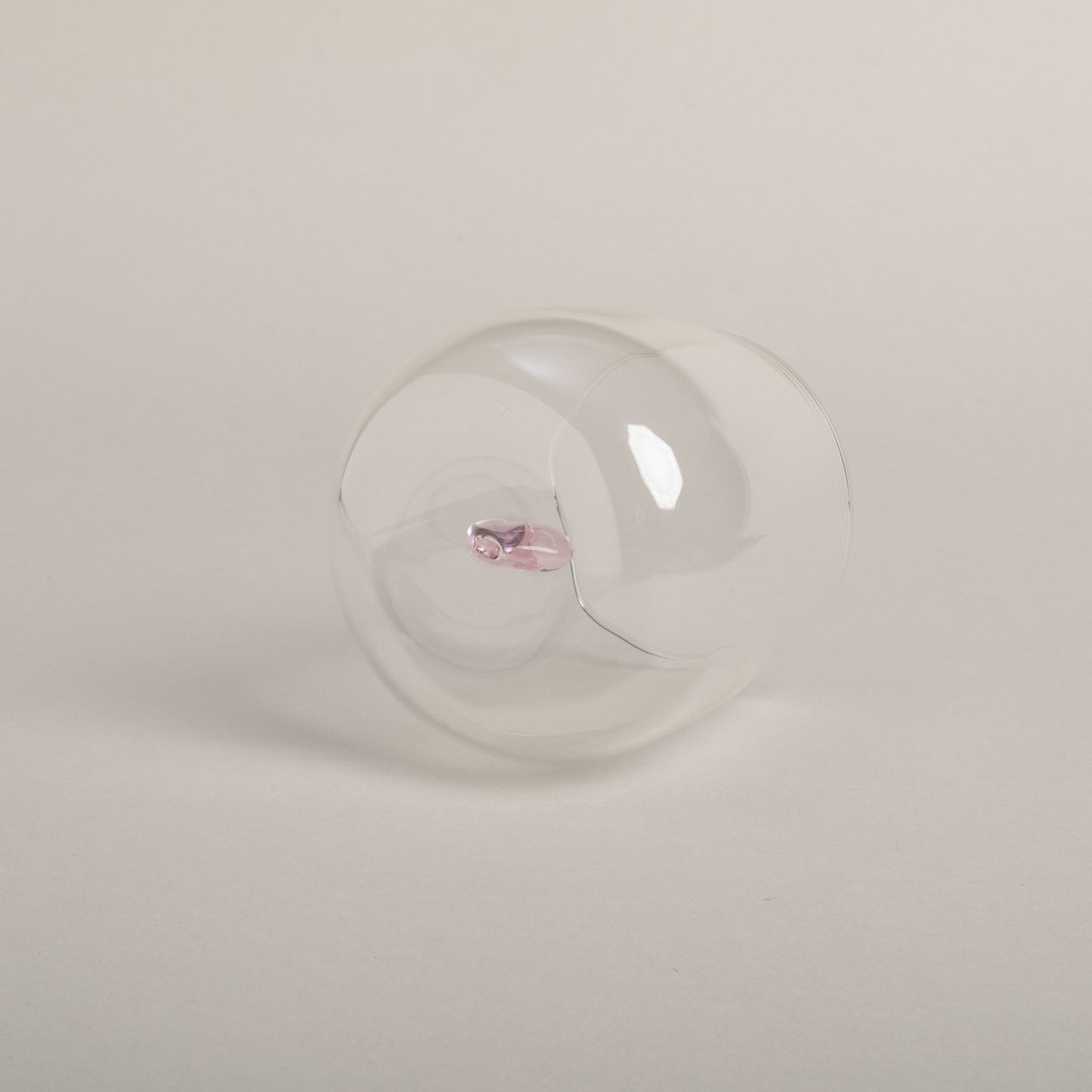 Trinkglas Herzfigur rosa im 4er Set