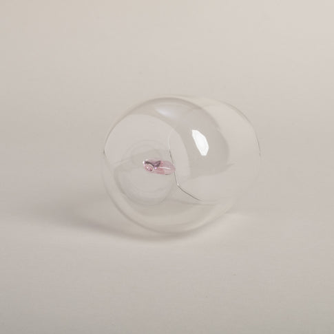 Trinkglas Herzfigur rosa im 4er Set