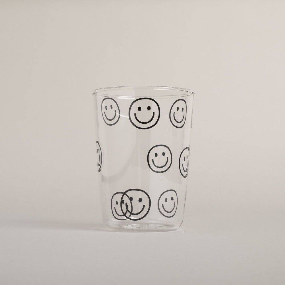 Trinkglas Smileys schwarz | Eulenschnitt 