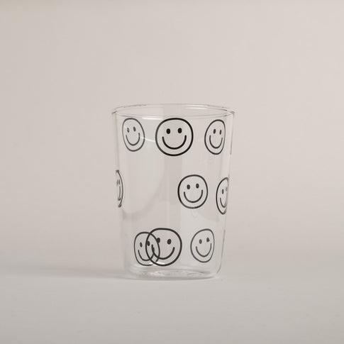 Trinkglas Smileys schwarz | Eulenschnitt 