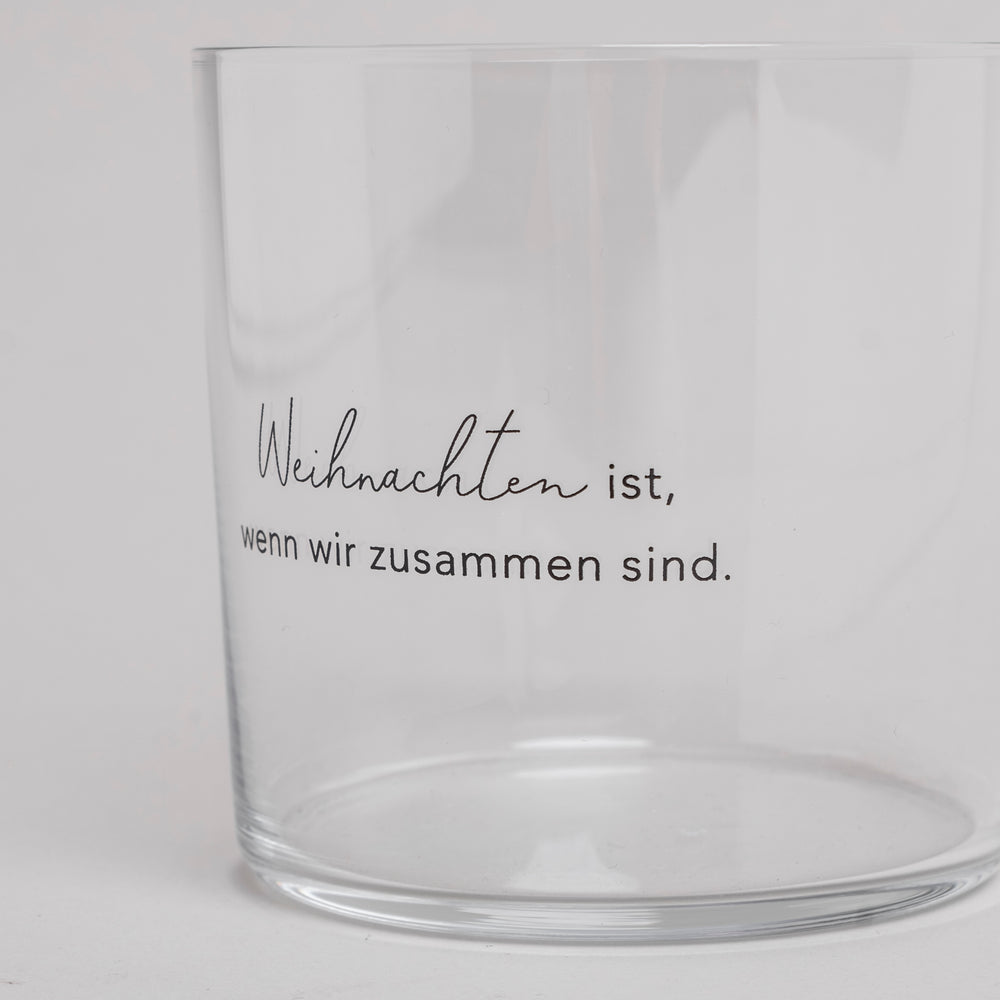 Trinkglas Weihnachten ist