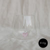Trinkglas Herzfigur rosa im 4er Set