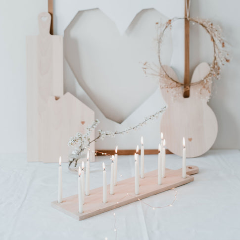 Kerzenbrett aus Buche