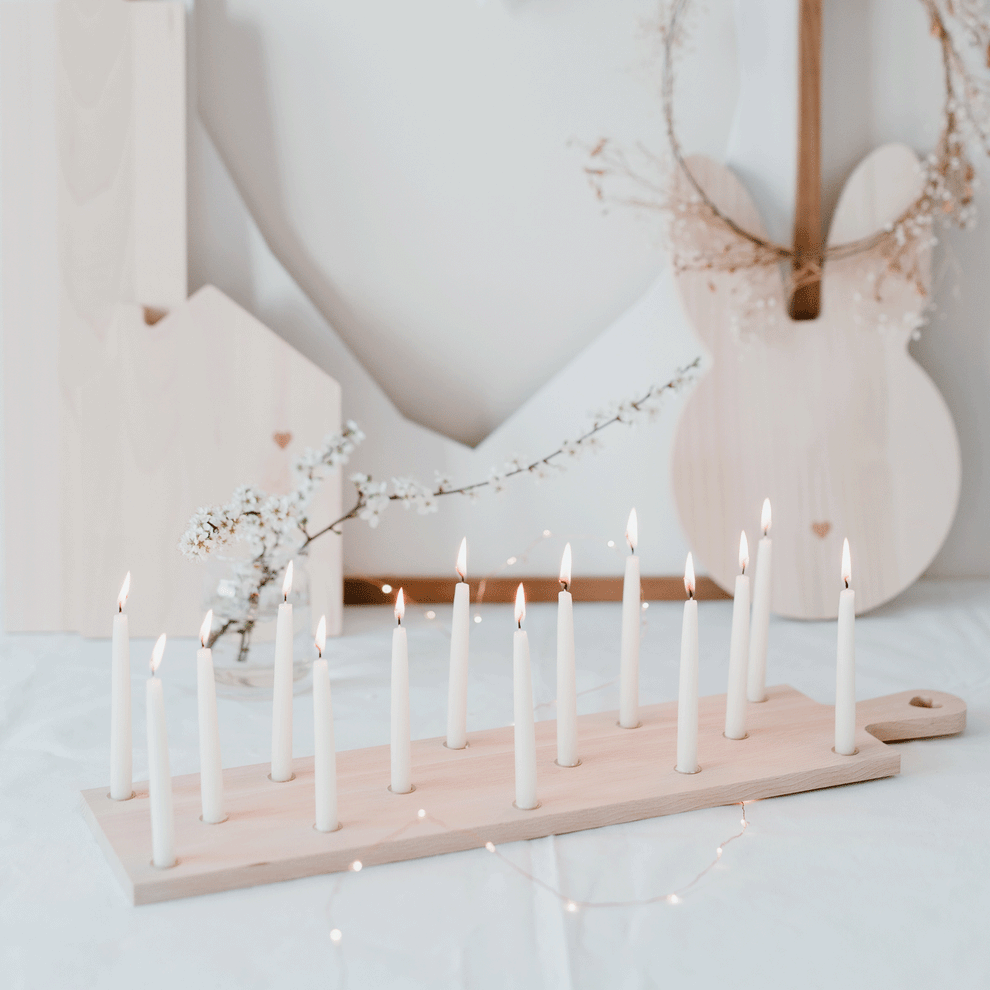Kerzenbrett aus Buche