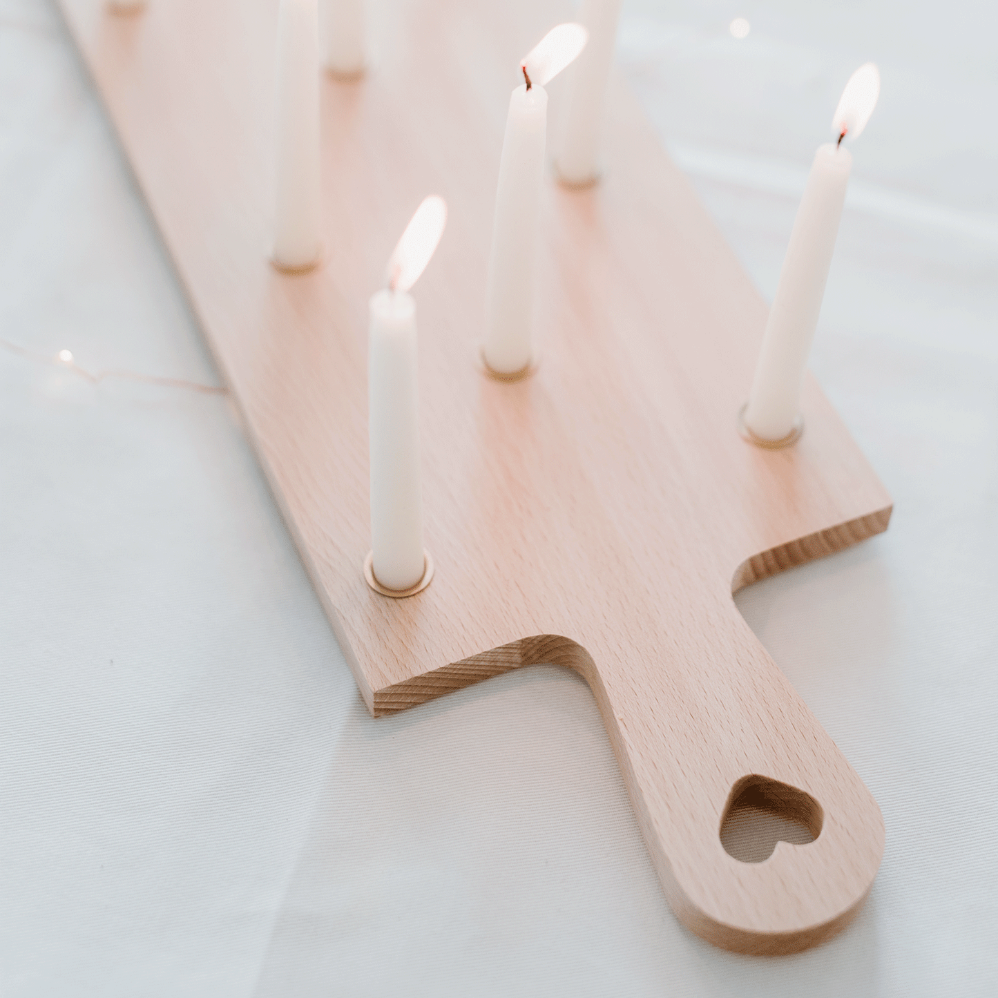 Kerzenbrett aus Buche