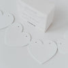 Holzanhänger Herz weiß im 10er Set