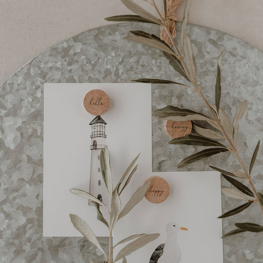 Wood magnet 3-piece set Hooray