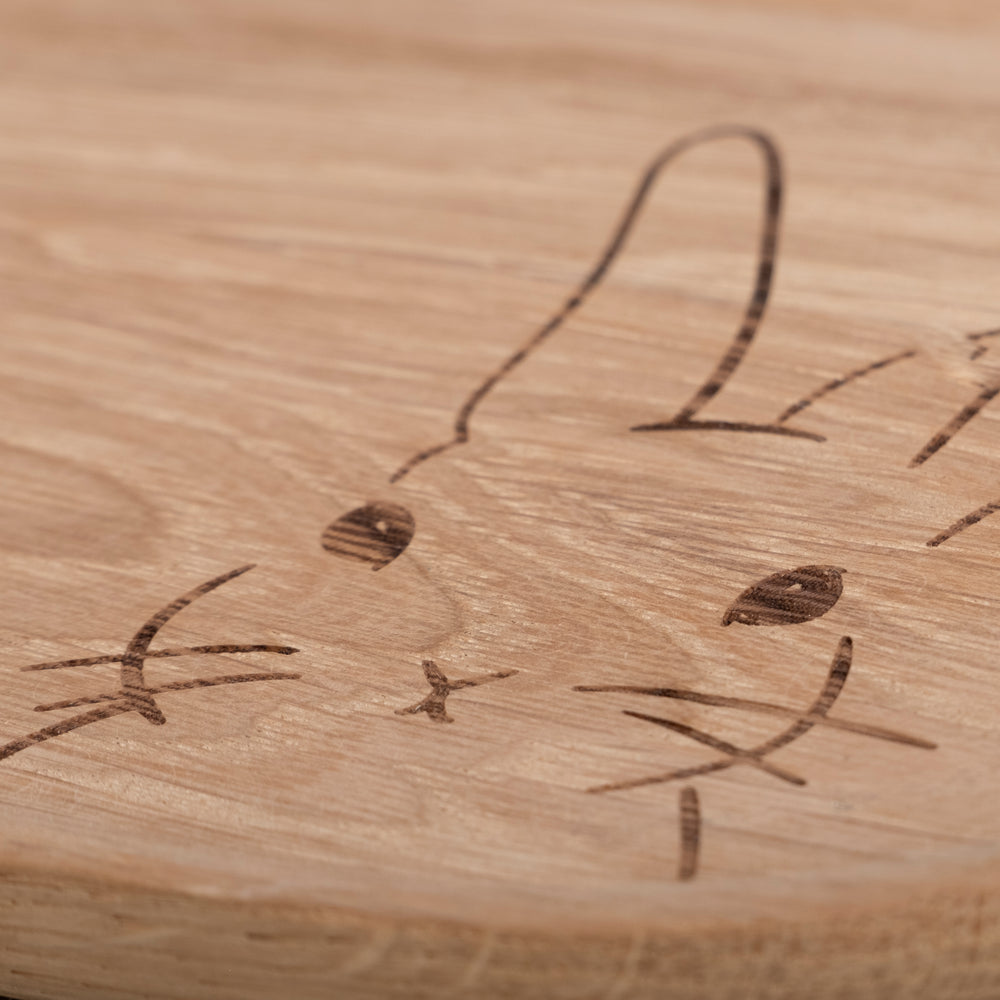 Tablett Hase aus Eiche