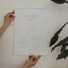 Familienkalender 2027 mit minimalistischer Illustration auf weißem Hintergrund