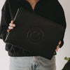 Laptoptasche Smiley schwarz | Eulenschnitt 