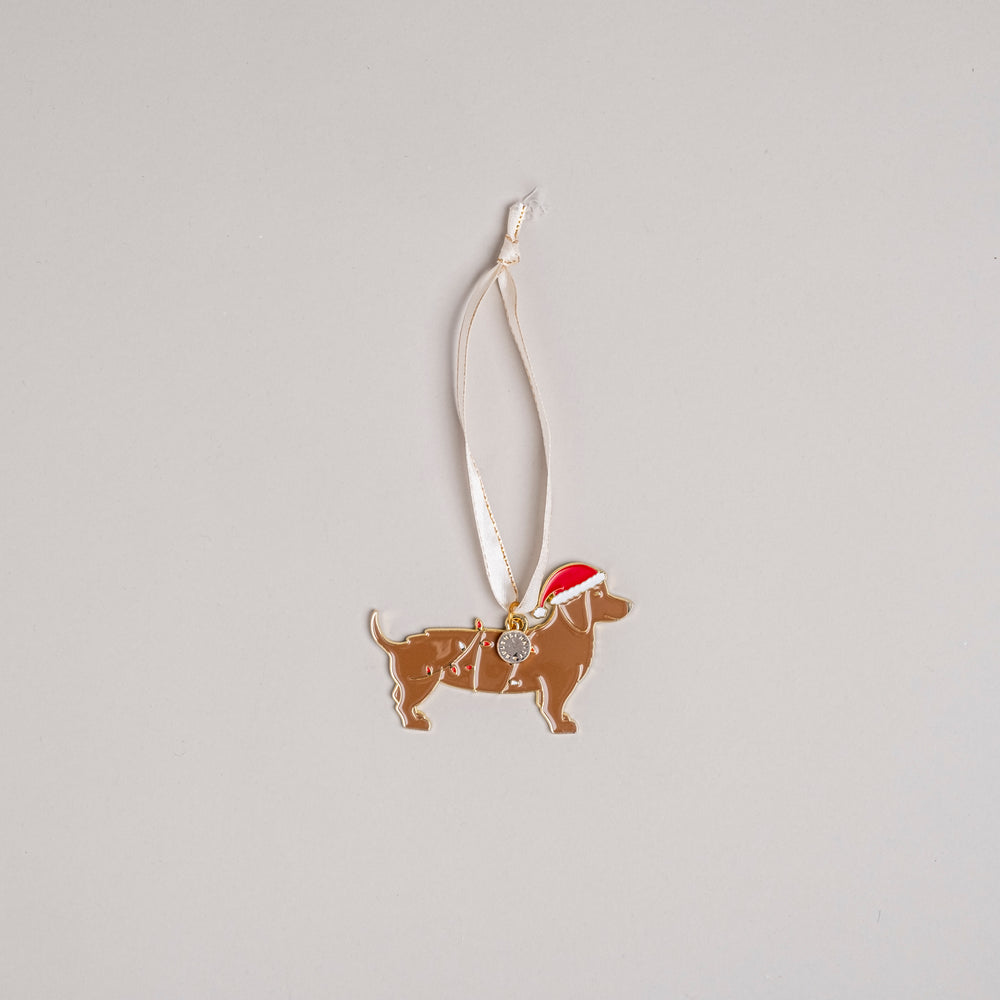 Baumschmuck Weihnachtsdackel | Eulenschnitt 