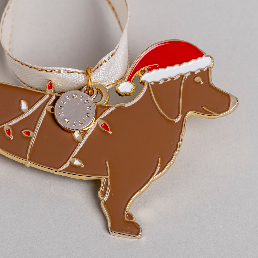 Baumschmuck Weihnachtsdackel | Eulenschnitt 