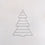 Adventskalender Tanne aus Metall in leerem Zustand, minimalistisch und modern.