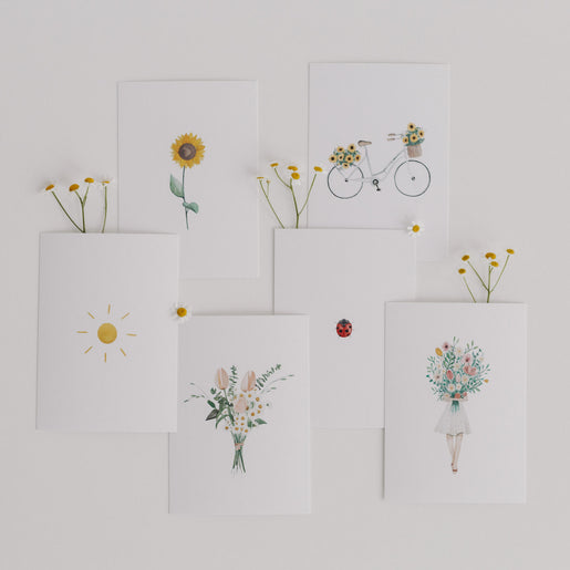 Kartenset Flower Love im 6er Set
