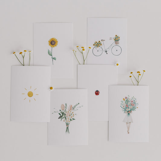 Kartenset Flower Love im 6er Set