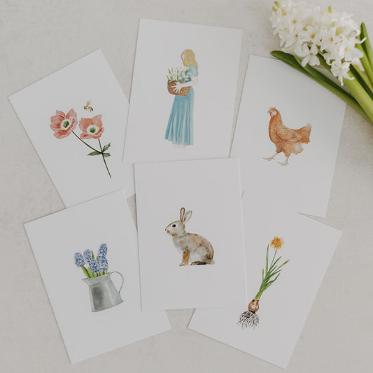 Kartenset Spring im 6er Set | Eulenschnitt