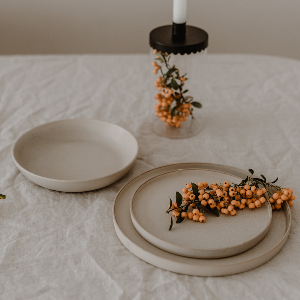 Frühstücksteller Steingrau