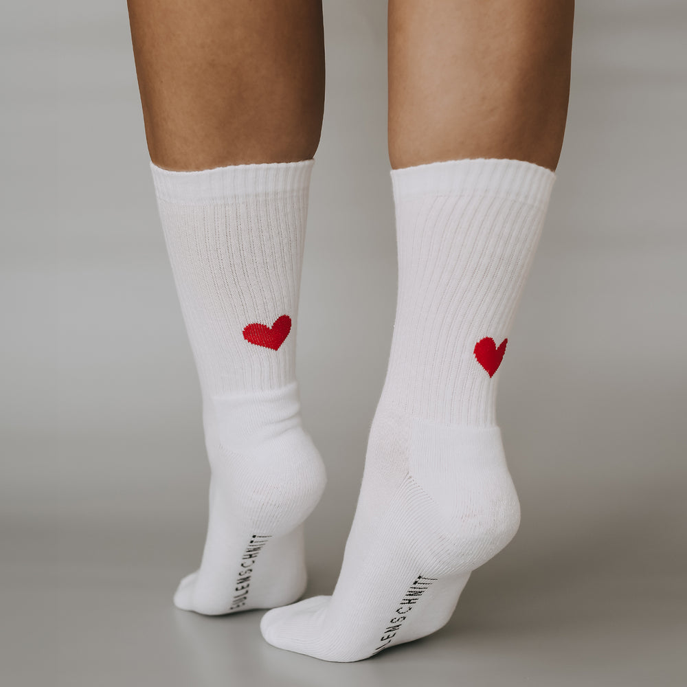 Socken Herz rot