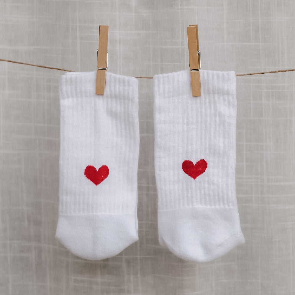 Socken Herz rot