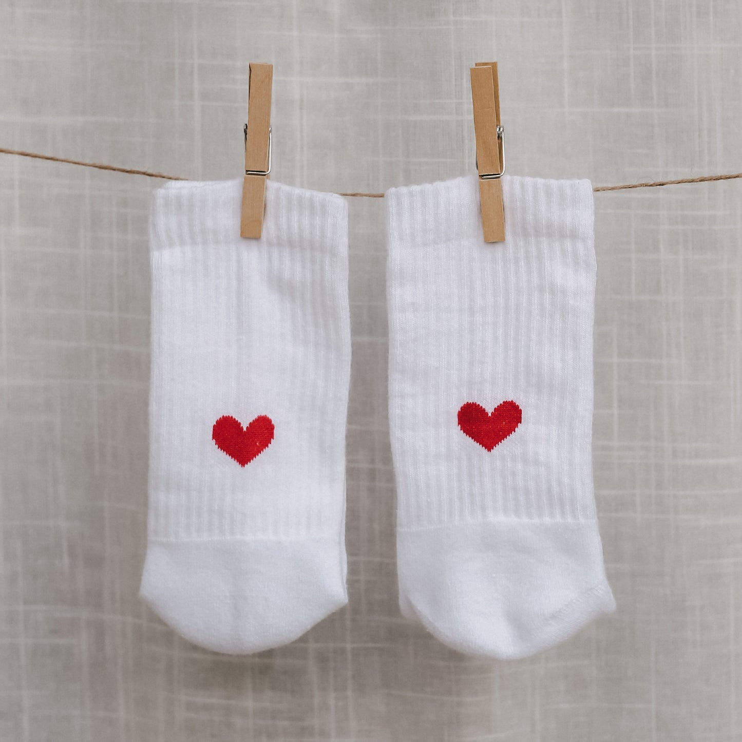 Socken Herz rot