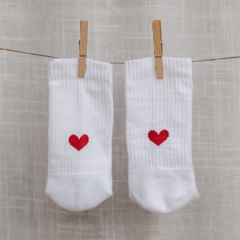 Socken Herz rot