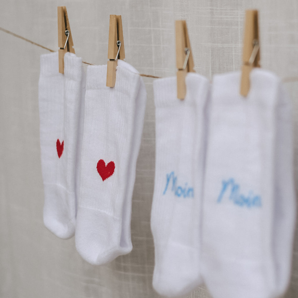 Socken Herz rot