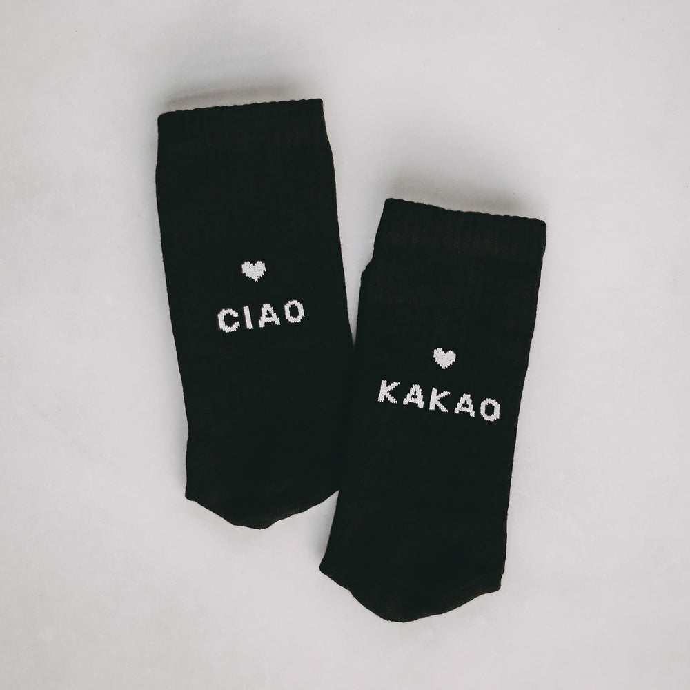 Socken Ciao Kakao schwarz | Eulenschnitt 