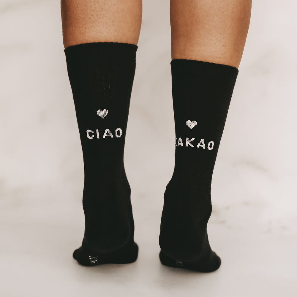 Socken Ciao Kakao schwarz | Eulenschnitt 