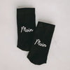 Socken Moin Moin schwarz | Eulenschnitt 