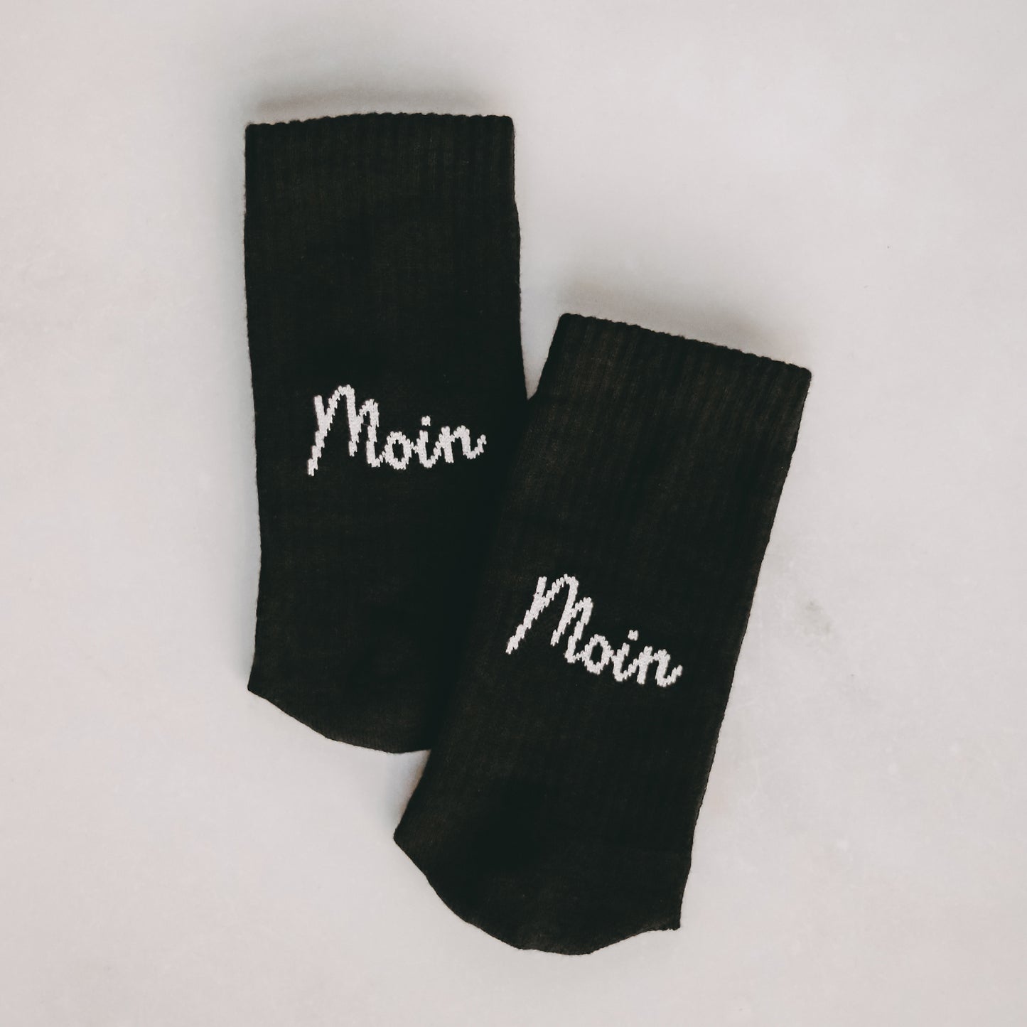 Socken Moin Moin schwarz | Eulenschnitt 