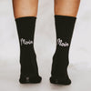 Socken Moin Moin schwarz | Eulenschnitt 
