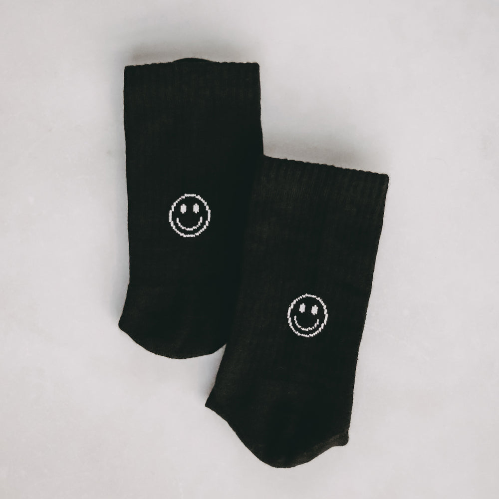 Socken Smiley schwarz | Eulenschnitt 