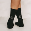 Socken Smiley schwarz | Eulenschnitt 