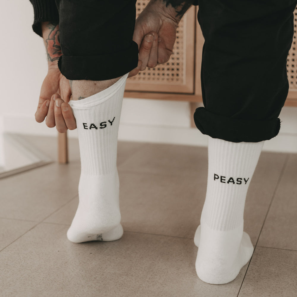 Socken weiß Easy peasy