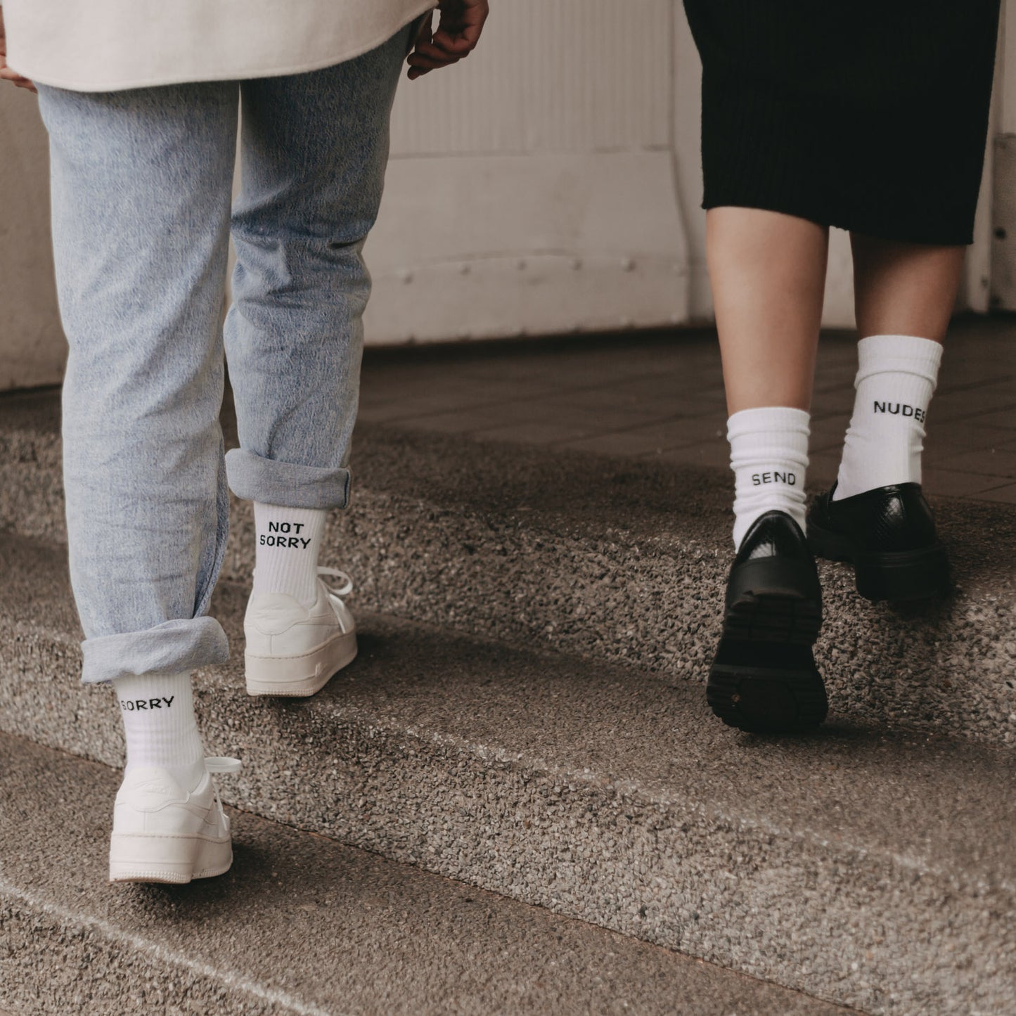 Socken weiß Sorry not Sorry | Eulenschnitt 