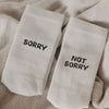 Socken weiß Sorry not Sorry | Eulenschnitt 