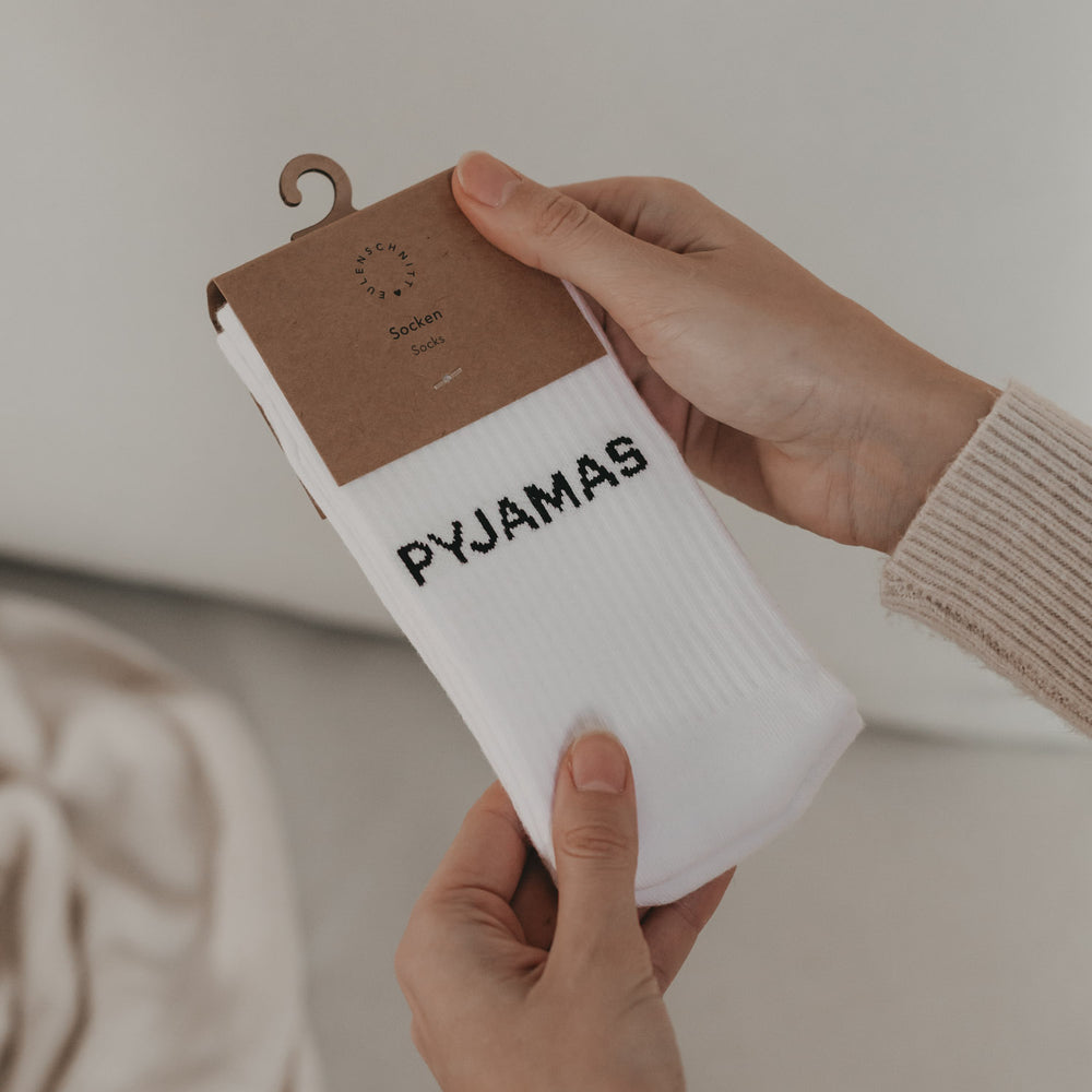 Socken weiß Pyjamas all day | Eulenschnitt 