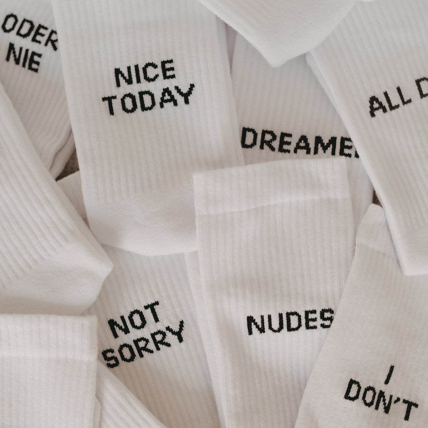 Socken weiß Pyjamas all day | Eulenschnitt 