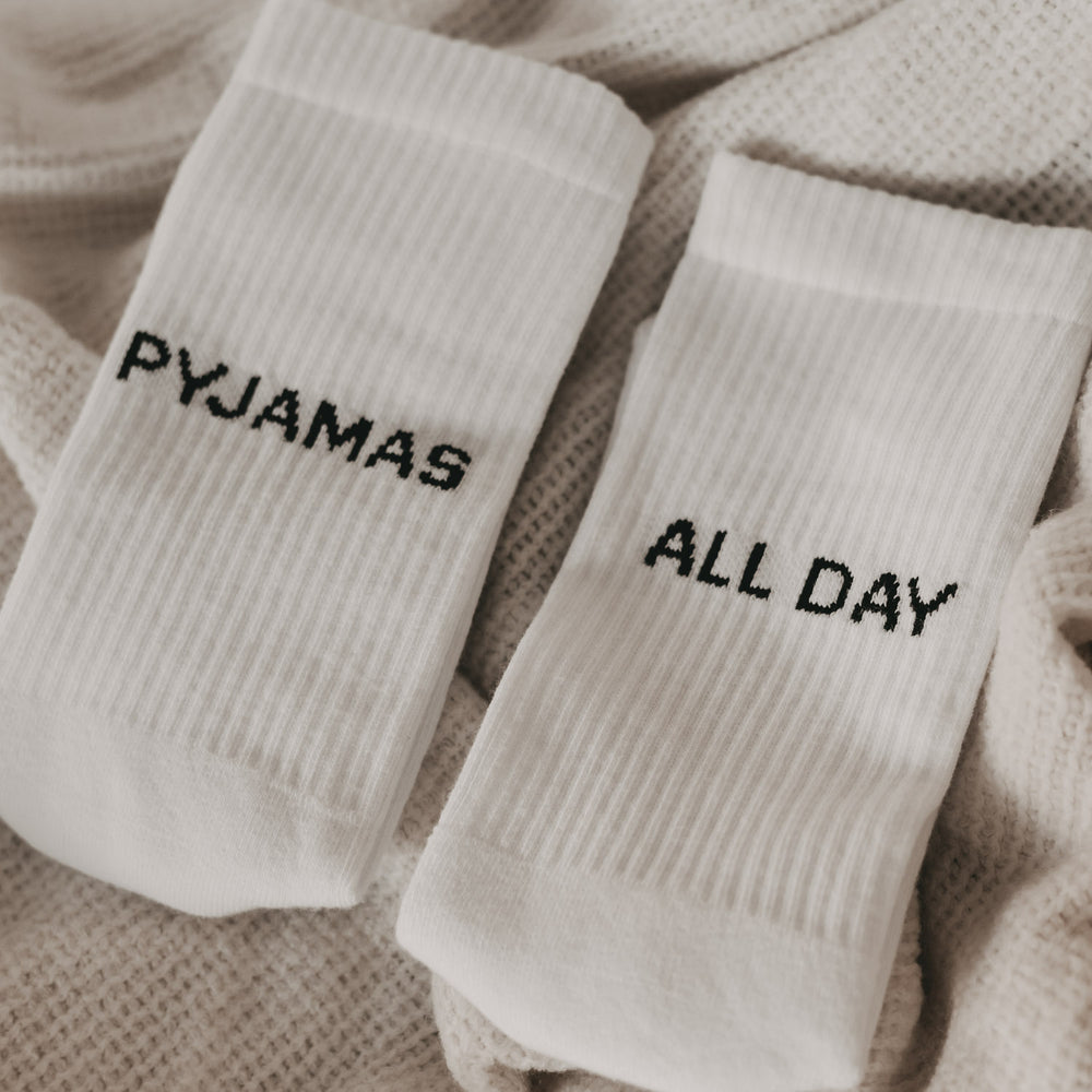 Socken weiß Pyjamas all day | Eulenschnitt 