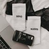 Socken weiß Send nudes | Eulenschnitt 