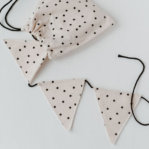 Wimpelkette Punkte aus Stoff