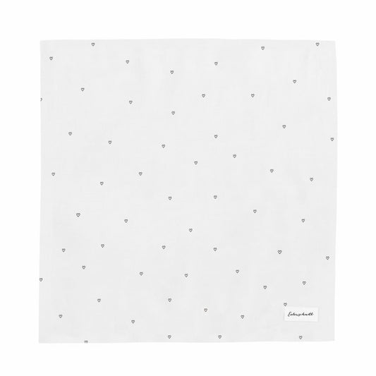 Linen napkins hearts in a set of 4