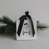 Kleine Geschenktüte mit Auto und Geschenken Motiv, schwarze Schleife